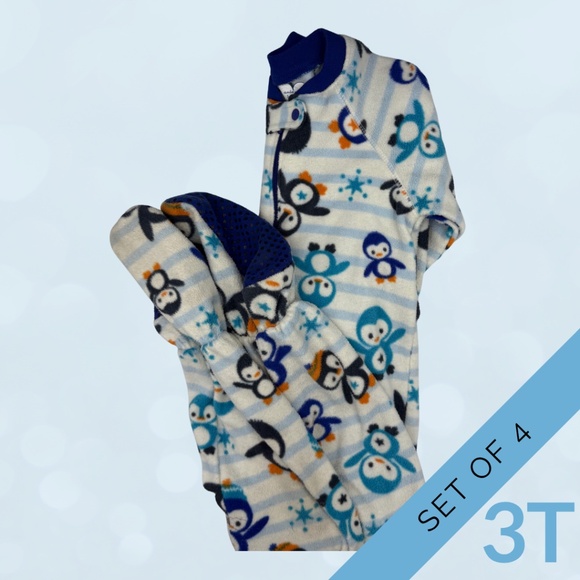 The Children's Place Pajamas Size 3T Set of 4 Boys Fleece Pajamas - Picture 9 of 9